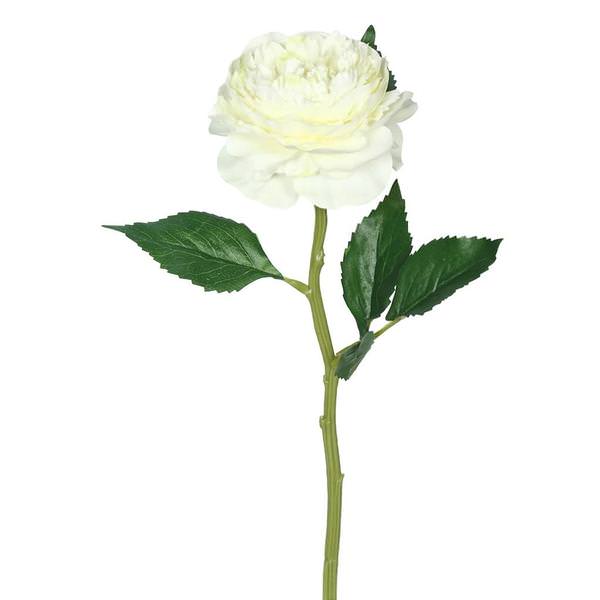 13" Artificial White Rose Stem (6 Pack)
