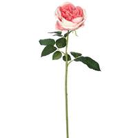 Vickerman 25" Artificial Dark Pink Open Rose Stem (6 pack)