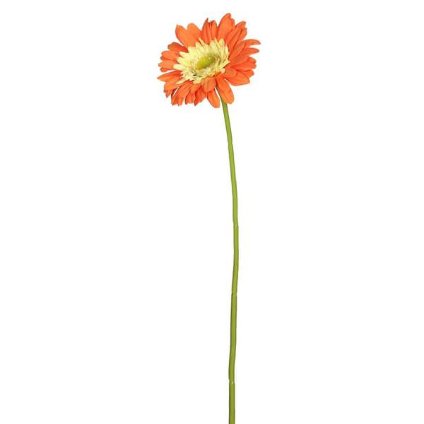21" Artificial Orange Gerbera Daisy (6 Pack)