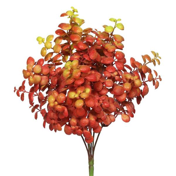 12" Artificial Red Leaf Spray