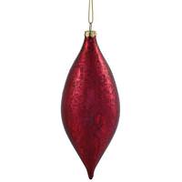 Vickerman 7" Burgundy Shiny Mercury Finish Drop Ornament (4 pack)