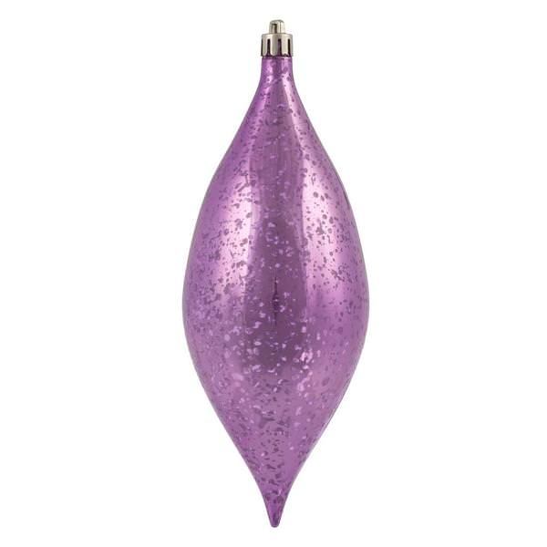7" Orchid Shiny Mercury Drop Ornament (4 pack)