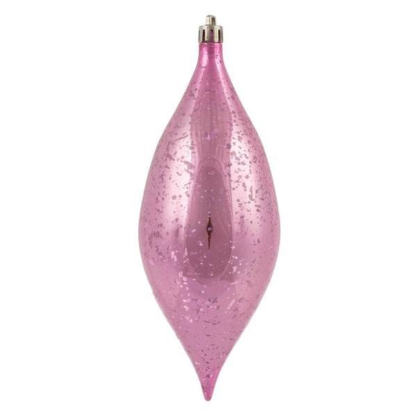 7" Pink Shiny Mercury Drop Ornament (4 pack)