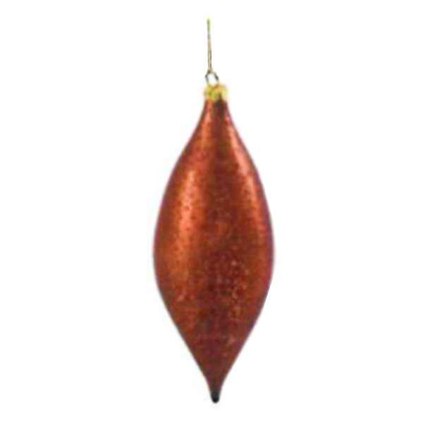 7" Copper Shiny Mercury Drop Ornament (4 pack)
