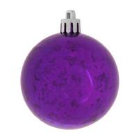 Vickerman 4" Purple Shiny Mercury Ball Ornament (6 pack)