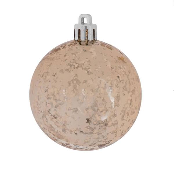 4" Gold Shiny Mercury Ball Ornament (6 pack)