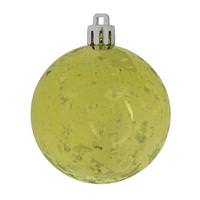 View 4" Lime Shiny Mercury Ball Ornament (6 pack)