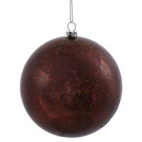 View 4.75" Chocolate Shiny Mercury Ball Christmas Ornament (4 pack)