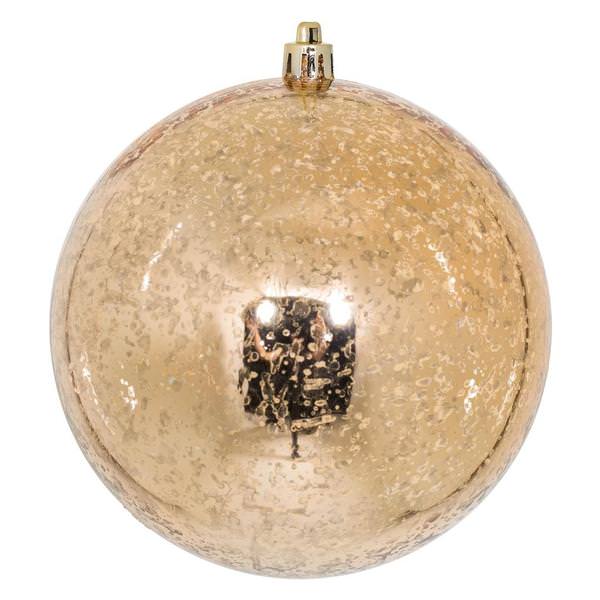 10" Cafe Latte Shiny Mercury Ball Christmas Ornament