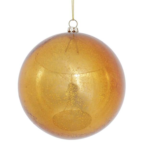 4.75" Copper Shiny Mercury Ball Christmas Ornament (4 pack)