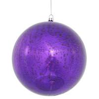 View 6" Purple Shiny Mercury Ball  Ornament (4 pack)