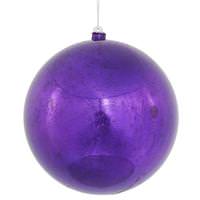 View 8" Purple Shiny Mercury Ball Ornament