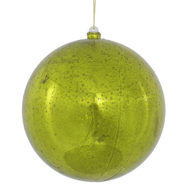 8" Lime Shiny Mercury Ball Ornament