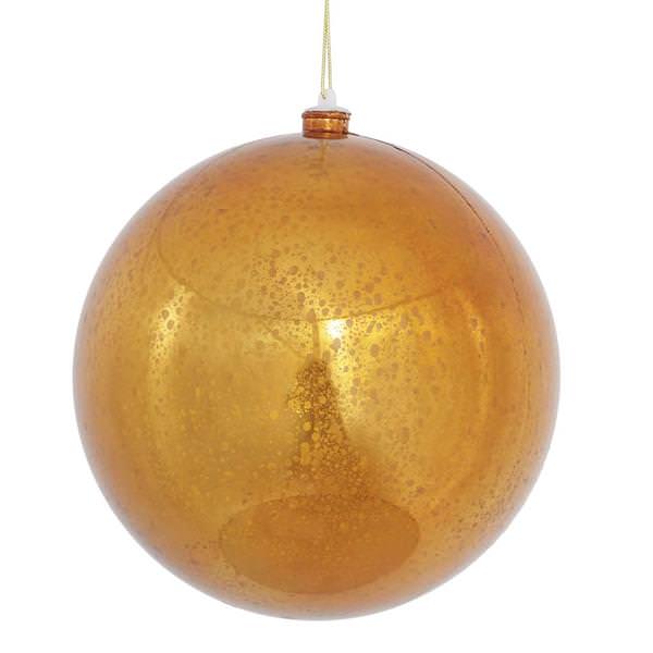 10" Copper Shiny Mercury Ball Ornament