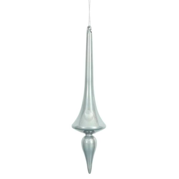 12" Pewter Pearlized Finish Finial Ornament (3 pack)