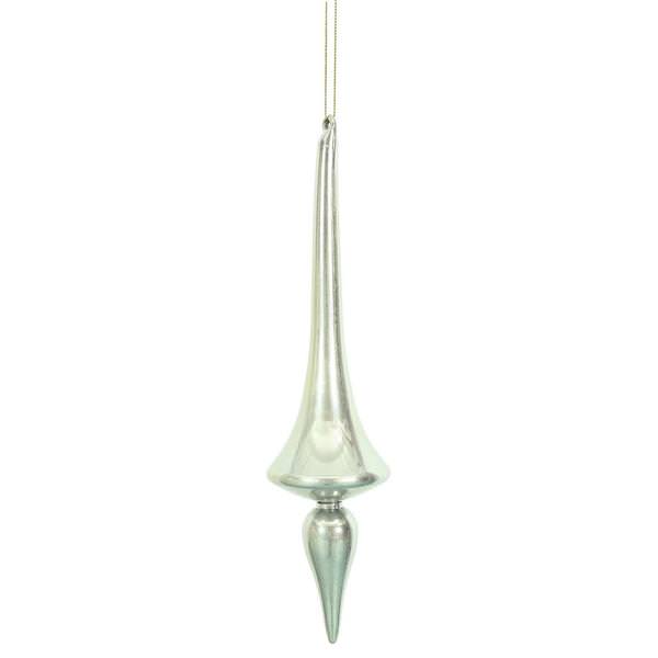 12" Champagne Pearlized Finish Finial Ornament (3 pack)