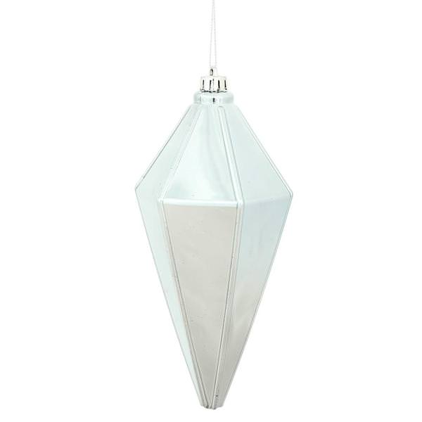 7.5" Silver Shiny Lantern Ornament (4 pack)