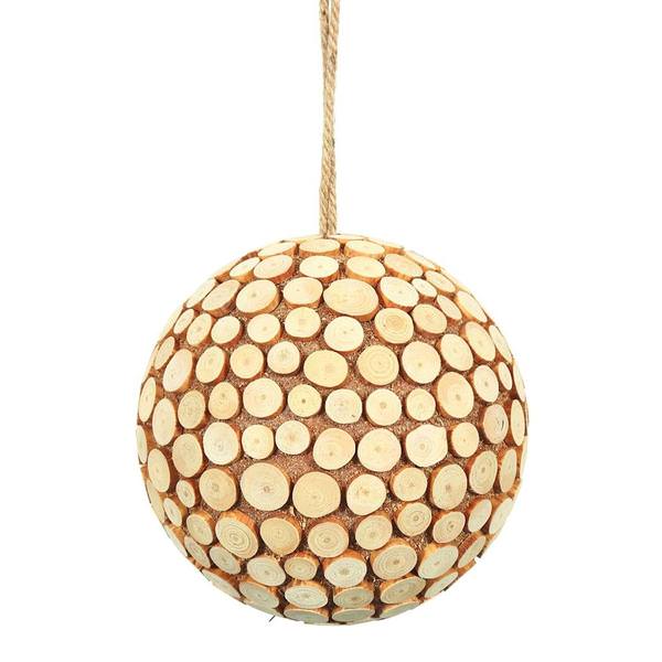 8" Pine Chip Ball Ornament