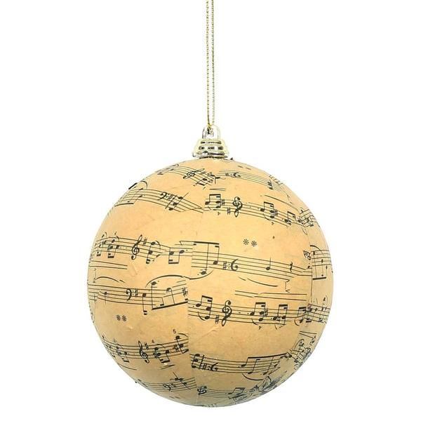 4" Music Lyric Ball Ornament (4 pack)