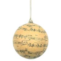 Vickerman 4" Music Lyric Ball Ornament (4 pack)