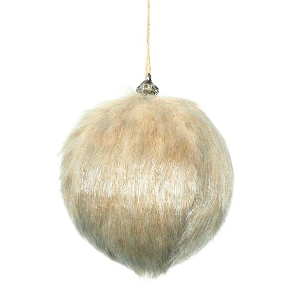 6" Wolf Fir Linen Plush Ball Christmas Ornament (2 pack)