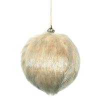 Vickerman 6" Wolf Fir Linen Plush Ball Christmas Ornament (2 pack)
