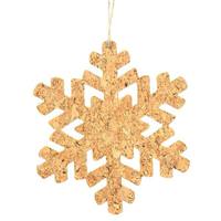 Vickerman 7" Cork Snowflake Ornament (4 pack)