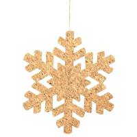 Vickerman 10" Cork Snowflake Ornament (3 pack)