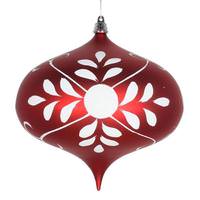Vickerman 6.5" Red-White Matte Ball Ornament