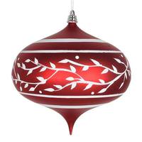 Vickerman 6.5" Red-White Matte Ball Ornament