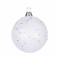 Vickerman 5.5" Gray/Silver Glitter Jewel Ball Ornament (2 pack)