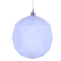 Vickerman 4.75" White Shiny Geometric Ball Ornament (4 pack)