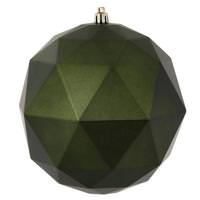 Vickerman 8" Moss Green Matte Geometric Ball Ornament