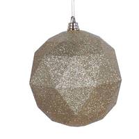 Vickerman 4.75" Gold Glitter Geometric Ball Ornament (4 pack)