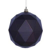 Vickerman 6" Chocolate Matte Geometric Ball Ornament (4 pack)