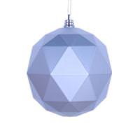 Vickerman 8" Silver Matte Geometric Ball Ornament
