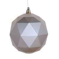 Vickerman 8" Champagne Matte Geometric Ball Ornament