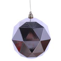 Vickerman 8" Cafe Latte Shiny Geometric Ball Ornament