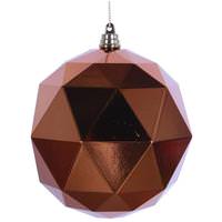 Vickerman 8" Copper Shiny Geometric Ball Ornament