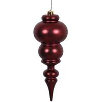 Vickerman 14" Burgundy Matte Finial Ornament