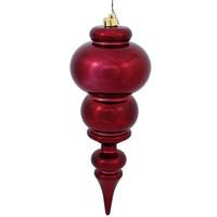 Vickerman 14" Burgundy Shiny Finial Ornament