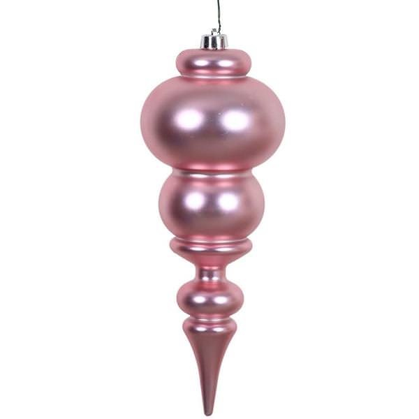 14" Orchid Matte Finial Ornament