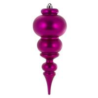 Vickerman 14" Fuchsia Matte Finial Ornament