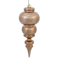 Vickerman 14" Mocha Shiny Finial Ornament