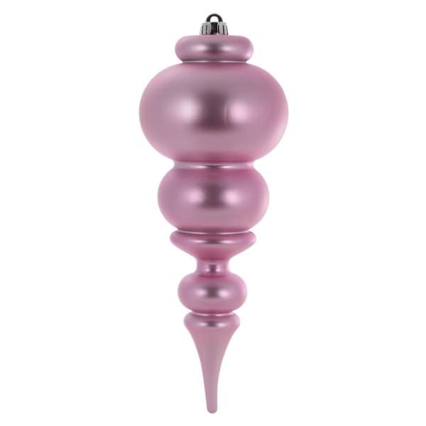 14" Pink Matte Finial Ornament