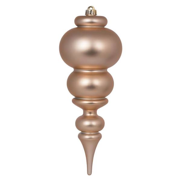 14" Cafe Latte Matte Finial Ornament
