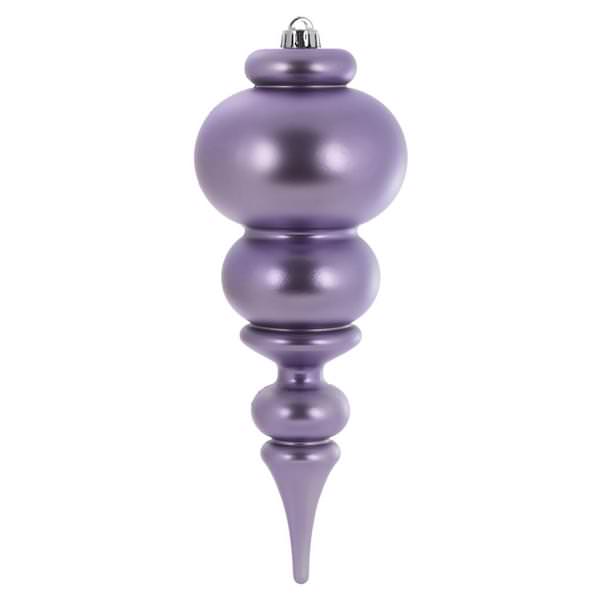14" Lavender Matte Finial Ornament