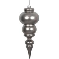 Vickerman 14" Pewter Matte Finial Ornament