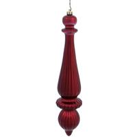Vickerman 14" Burgundy Shiny Finish Finial Ornament (2 pack)
