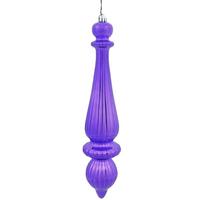Vickerman 14" Purple Matte Finish Finial Ornament (2 pack)